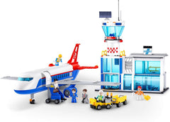 MAX Adventure Spielset Flughafen (793 Teile) Bausteine Spielzeug für Kinder ab 5 Jahren Fahrzeuge Auspacken Entdecken