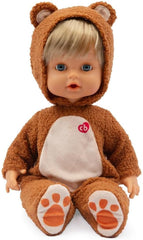 Teddy Bear – Puppe 42 cm hoch, interaktiv, trägt Strampler und weint wirklich, inklusive Schnuller, für Kinder ab 2 Jahren