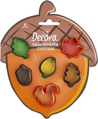 0255213 Set de forme pentru biscuiți Toamnă, 6 piese, Maro