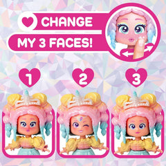 Prinzessinnen-Serie, Unicorn Magic – Sammelpuppe aus der Princess-Serie. Enthält Puppe, Set aus Kleidung und Schuhen mit Prinzessinnen-Thema, Zubehör und Haustier. 1 Puppe, 3 Verschiedene