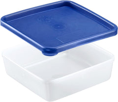 Westmark 4 boîtes de conservation/congélation alimentaire, avec couvercle, capacité : 0,25 l chacune, empilables, plastique, Trio, couleur : transparent/bleu, 25042270 Boîtes de conservation alimentaire Naty Shop