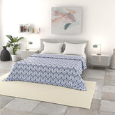 Lenjerie de pat italiană, cuvertură de vară de bază, microfibră imprimată, 250X240Cm, Rombi Plapumi si pilote Naty Shop Rombi 250X240Cm