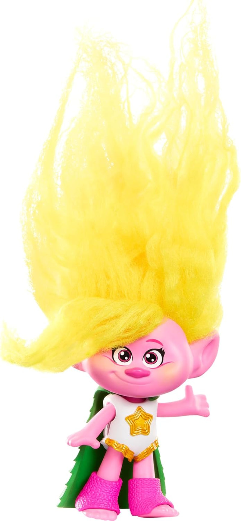 Mattel DREAMWORKS TROLLS Together Strong - Queen Poppy, Viva, Branch, Guy Diamond avec Tiny Diamond avec cheveux en peluche et 5 articulations, pour 3 ans et plus, HNF07 Naty Shop Viva Dolls