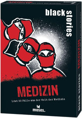 Moïse. Black Stories Medicine - 50 puzzles avec des cas du monde de la médecine, un jeu de cartes criminelles avec des variantes de jeu et des jetons de score, un jeu de réflexion pour adolescents et adultes.