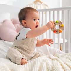 HABA 306692 - Jouet à attraper avec roue à billes, Jouet à attraper à partir de 6 mois, Fabriqué en Allemagne, Colorful Bebe Toys Naty Shop