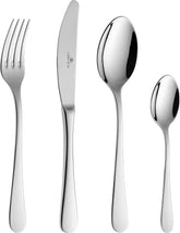 Gerlach Flow Besteck-Set 6 Personen Spülmaschinenfest Essbesteck Besteck Aus Edelstahl Messer Gabel Löffel Teelöffel Tafelbesteck Rostfrei 24 Stk, Silberglänzend Kitchen Naty Shop Silberglänzend 24 El. À Einer Schachtel