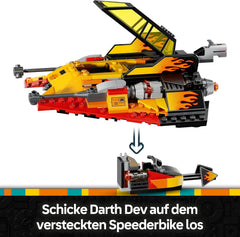 LEGO Star Wars The Force Burner Snowspeeder – Spielzeug zum Bauen und Sammeln mit 3 Minifiguren mit Lichtschwertern & Speederbike - Geschenk für Jungen ab 7 Jahren & Rebuild the Galaxy Fans - 75414
