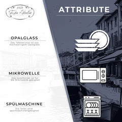 Service de table pour 6 à 18 pièces – Service de table en verre opale – Service de table noir – Service de bol et d'assiettes – Vaisselle moderne – Assiettes – Service de table – Service de table pour 6 personnes