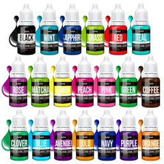 Colorant alimentaire - 20 couleurs colorant alimentaire liquide hautement concentré pour gâteaux, pâtisserie, œufs de Pâques, boissons - colorant alimentaire sans sucre pour fondant, glaçage, slime, décoration de gâteaux - 10 ml chacun