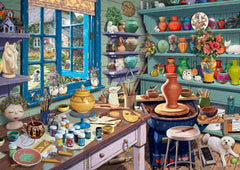 Schmidt Spiele 59656 L'atelier de l'artiste, puzzle secret 1000 pièces Naty Shop Puzzle