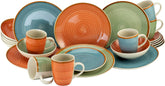 CreaTable, 22851, seria COUNTRY, set de veselă cu 24 de piese pentru 6 persoane, serviciu combinat din gresie, potrivit pentru mașina de spălat vase și cuptorul cu microunde, producție de calitate