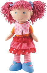 HABA Puppe Lilli-Lou – Weiche Stoffpuppe ab 18 Monaten – 30 cm mit Kleidung & Haaren – Ideale Spielgefährtin für Kleinkinder – 1302842001