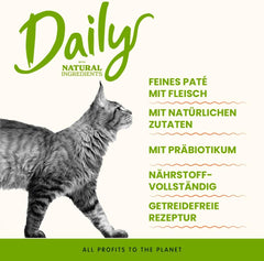 Almo Nature Daily - Nassfutter für Erwachsene Katzen - Poulet - 100 g, Packung mit 32