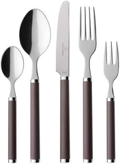 Villeroy Et Boch Play Couverts Marron Chocolat, pour 6 personnes maximum, 30 pièces, acier inoxydable, manche en plastique marron Cuisine Naty Shop