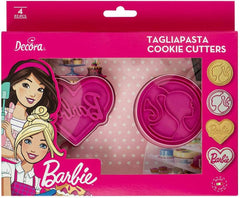 0403000 Emporte-pièce Barbie avec tampon à gaufrer, plastique