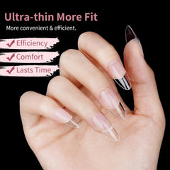 Ongles courts à couverture complète 120 pièces bouts d'ongles courts en forme d'amande bouts d'ongles courts en forme d'amande en gel souple 12 tailles bouts d'ongles courts préformés semi-mats pour ongles en gel