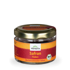 Herbaria Safran-Fäden bio 0,5g im Glas – Bio Safran-Fäden aus dem bereicht Safran-Ort Taliouine in Marokko – Safranfäden in Premium Bio-Qualität – Saffron Premium - Safran première catégorie