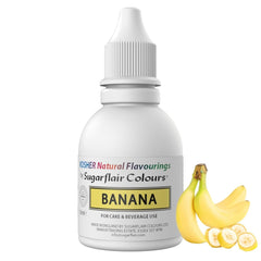 Sugarflair Casher Banane Arôme alimentaire naturel Gouttes à saveur intense pour gâteaux, muffins, glaçages, boissons, crème glacée - Arôme 100 % naturel - 30 ml