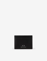 Armani Exchange Bărbați din piele netedă cu logo Accesoriu de călătorie-înveliș titular de card, negru Portofel Barbati Naty Shop