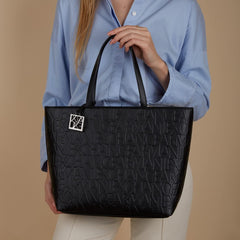 Armani Exchange Liz - Open Medium Shopping, Sac à main femme, Nero Noir, 28x11x40 cm (L x H D) EU Sacs femme Naty Shop