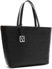 Armani Exchange Liz - Open Medium Shopping, Sac à main femme, Nero Noir, 28x11x40 cm (L x H D) EU Sacs femme Naty Shop