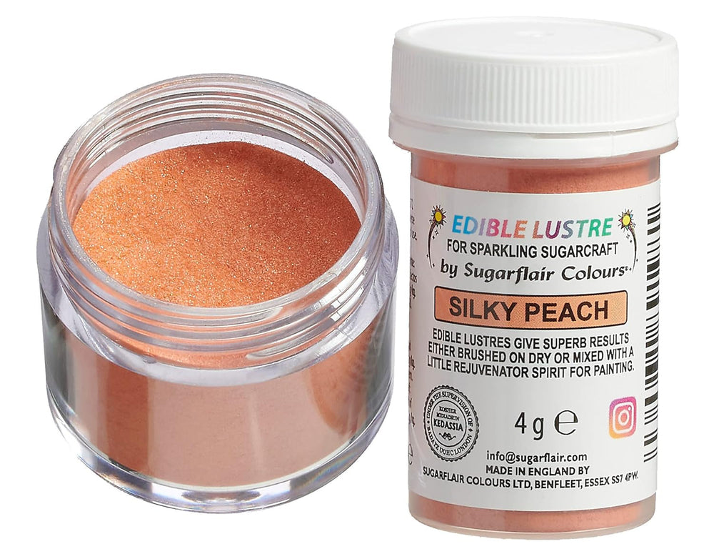 Sugarflair Edible Lustre, paillettes comestibles, pêche, 4 grammes Glitter Naty Shop Default Title