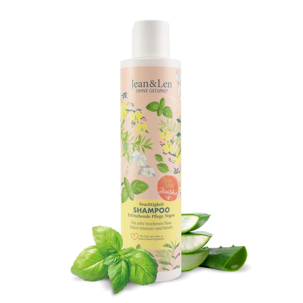 Jean & Len Shampoing hydratant Aloe Vera & Basilic, pour cheveux très secs, 300 ml Douche et bain Naty Shop 300 ml