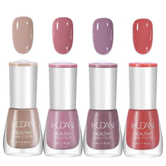 Ensemble de 4 vernis à ongles – Vernis à ongles à base d'eau à séchage rapide et longue durée – Vernis à ongles DIY (Nude Normal Style 4 Piece Set)