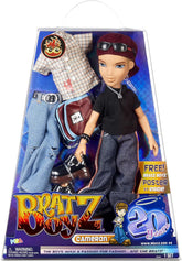 Bratz 20 Special Edition Modepuppe Cameron-Holografische Verpackung & Poster-Sammelpuppe-20 Yearz Motiv, Fan-Liebling Neuauflage von 2001-Mit 2 Outfits, Schuhen, Tasche & Mehr
