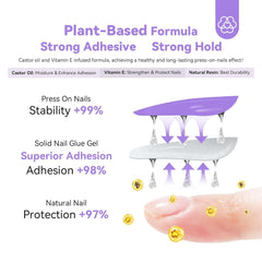 SAVILAND Fester Nagelkleber Gel: 30-Tage Lang Anhaltender Stronger Nagelkleber Für Press on Nails Falsche Nagelspitzen 15Ml U V Nagelkleber 3D Gel-Nagelkunst-Kleber for Verwendung Im Salon Zu Hause