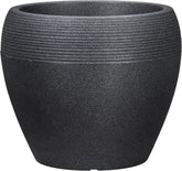 Scheurich Lineo, ghiveci din plastic, granit negru, diametru 30 cm, înălțime 24,1 cm, volum 11 l.