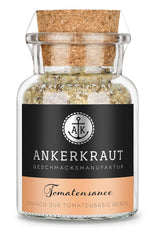 Ankerkraut Tomatensaucen, pour pâtes, spaghetti, tortellini et classiques aus italien, Lecker zu Hause cochen, Mischung würzender Ingredient für Tomatenmark, 100 g dans un verre en liège