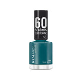 Rimmel Vernis à ongles super brillant 60 secondes, séchage rapide, couleur vive, longue durée, 8 ml, 104 True Blue