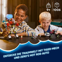 LEGO Dreamzzz Le robot tigre de Cooper et la voiture Hot Rod de Zero, voiture jouet pour enfants, cadeau pour garçons et filles de 9 ans, ensemble de jeu 2 en 1 avec robot et figurines 71497 Jeux de construction Besuche den LEGO-Store