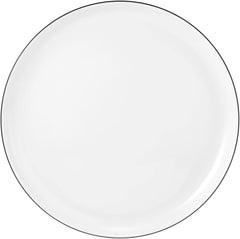 Service de table Seltmann Weiden 001.737148 Lido - 6 assiettes plates + 6 assiettes de fond - 12 pièces - Black Line