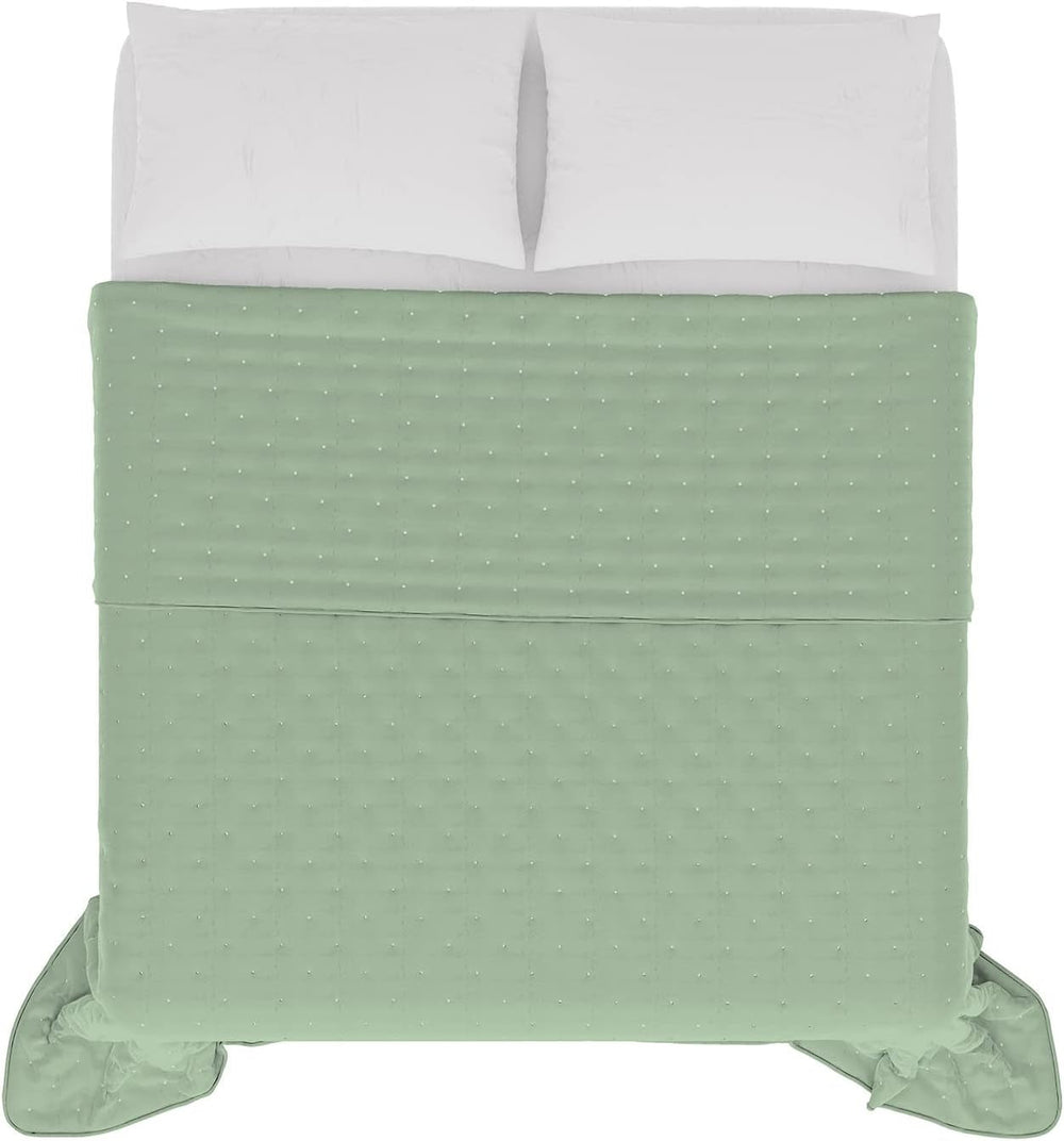 Linge de lit italien CHIC couverture d'été, microfibre, DOUBLE 250X250Cm, vert clair Couettes et couettes Naty Shop Vert clair Double 250X250Cm