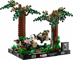 LEGO 75353 Star Wars Poursuite sur Endor - Ensemble diorama, Le retour du Jedi avec Luke Skywalker, la princesse Leia, le Scout Trooper et les Speeder Bikes, ensembles de construction du 40e anniversaire Besuche an LEGO-Store