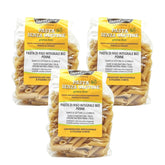 - Paste di Riso Integrale Biologica Italiana Gluten Free, Format Penne - pâtes sans gluten, farine de riz complet 100% biologique, riche en fibres, vegan, pack de 3 paquets de 350 g