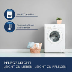 Couette Billerbeck Lina Superlight - Couette en lin - 155 X 220 Cm - Couette d'été, couette rafraîchissante, couette d'été légère - 70% lin, 30% coton, blanc Couettes et couettes Naty Shop