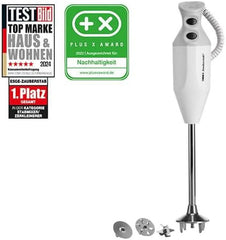 ESGE Zauberstab P 200 Profi, Stabmixer Weiß Inkl. Zubehör, Bis Zu 17 000 U/Min, 90860, Weiß/Grau Cuisine Naty Shop