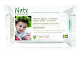 Eco by Naty Baby Care, Lingettes humides bio pour bébé, non parfumées, 56 couches