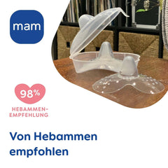 MAM Stillhütchen Größe L (Ø 23 Mm) Im 2Er-Set, Extra Weiche Brusthütchen Zum Schutz Beim Stillen, Brustwarzenschutz Für Maximalen Hautkontakt Zwischen Mutter Und Kind Accessories Alimentation et allaitement Bebe Naty Shop