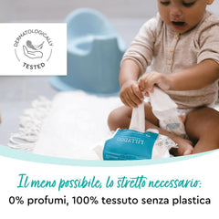LILLYDOO Lingettes Humides, 720 Pièces (12 X 60), 100% Sans Plastique, Lingettes Lavables, Sans Parfum (FSC Mix) Lingettes Humides pour Bébé Naty Shop