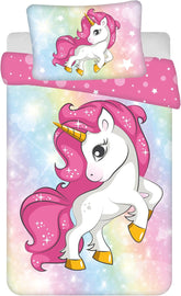 Linge de lit fille Licorne, 100 x 135 cm et 40 x 60 cm, coton Linge de lit - enfant Naty Shop Default Title