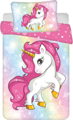 Linge de lit fille Licorne, 100 x 135 cm et 40 x 60 cm, coton Linge de lit - enfant Naty Shop Default Title