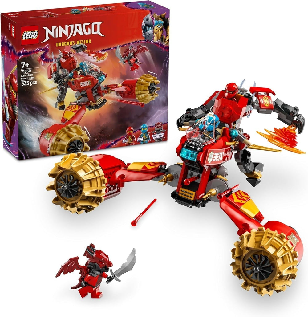 LEGO NINJAGO Kai's Storm Rider Mech - Jouet moto volante avec 3 figurines - Mech avec tête, bras et jambes mobiles - Jouet de construction - Cadeau pour garçons et filles à partir de 7 ans 71830 Ensembles de construction Besuche den LEGO-Store Default Title