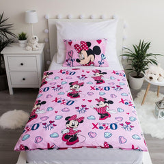 Literie Disney, Minnie Mouse Rose Bébé, Literie à Fermeture Éclair 100% Coton - Kids Naty Shop