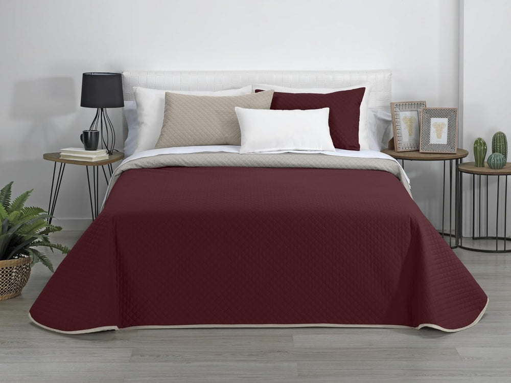 Estoralis | AVA | Courtepointe boutique réversible | Pour toutes les saisons | Couleur – Gris/Rouge | Pour lit 80/90 cm. lit. (180 X 270 Cm. Ancho X Alto) | Quilt matelassé Quilts et quilts Naty Shop Titre par défaut