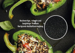 Woll Nowo Titanium Guss-Kasserole Viereckig - Induktiv -, 28 X 28 Cm, 10 Cm Hoch, 6.0 Liter, Mit 2 Seitengriffen - Geeignet Für Alle Herdarten, Aluminium, Backofenfest, Schwarz Moules et plaques pour la pâtisserie Naty Shop