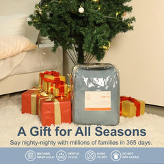 Winthome Couverture lestée avec housse de couette 150 x 205 cm 10,4 kg, couverture lestée confortable, couverture thérapeutique anti-stress, couverture lourde pour un sommeil profond et une meilleure récupération, couverture lourde pour lits et couvertures adultes (gris) Besuche den Winthome-Store